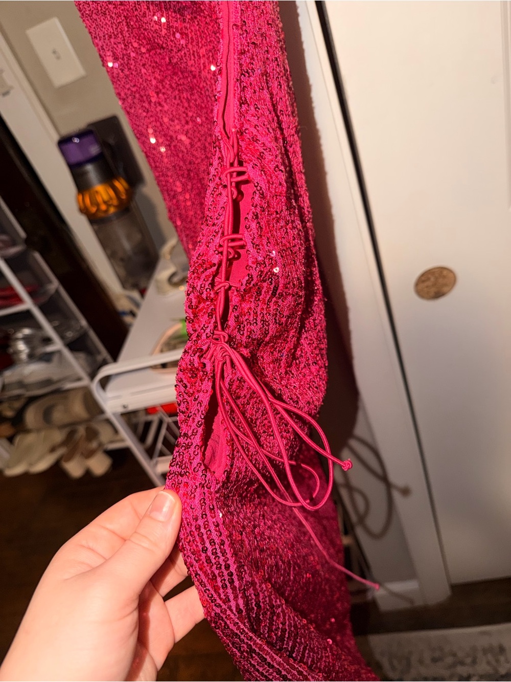ASOS Sequin Party Dress in Sparkling Fuchsia - Picture 4 of 4